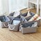 TheWarmHome Storage Bins for Shelves - 11.8x7.9x5.2 inch Grey Small Storage Baskets for Organizing, Fabric Storage Cubes Closet Organizer for Home Nursery Baby Toy Gift Laundry Organization Decorative (Gray)